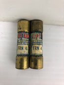 Fusetron FRN 4 Fuses Class K5 4A 250V Lot of - 2