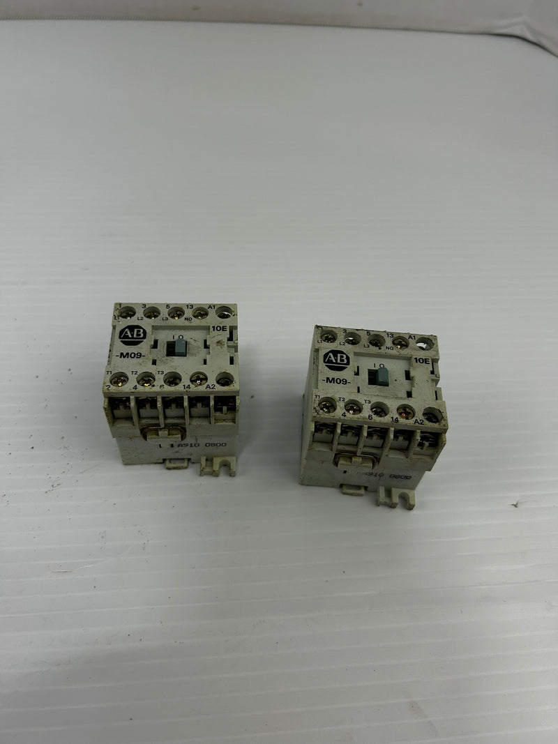 Allen-Bradley 100-M09N*3 Contactor Ser. A 500V 20A 3PH 6kV - Lot of 2