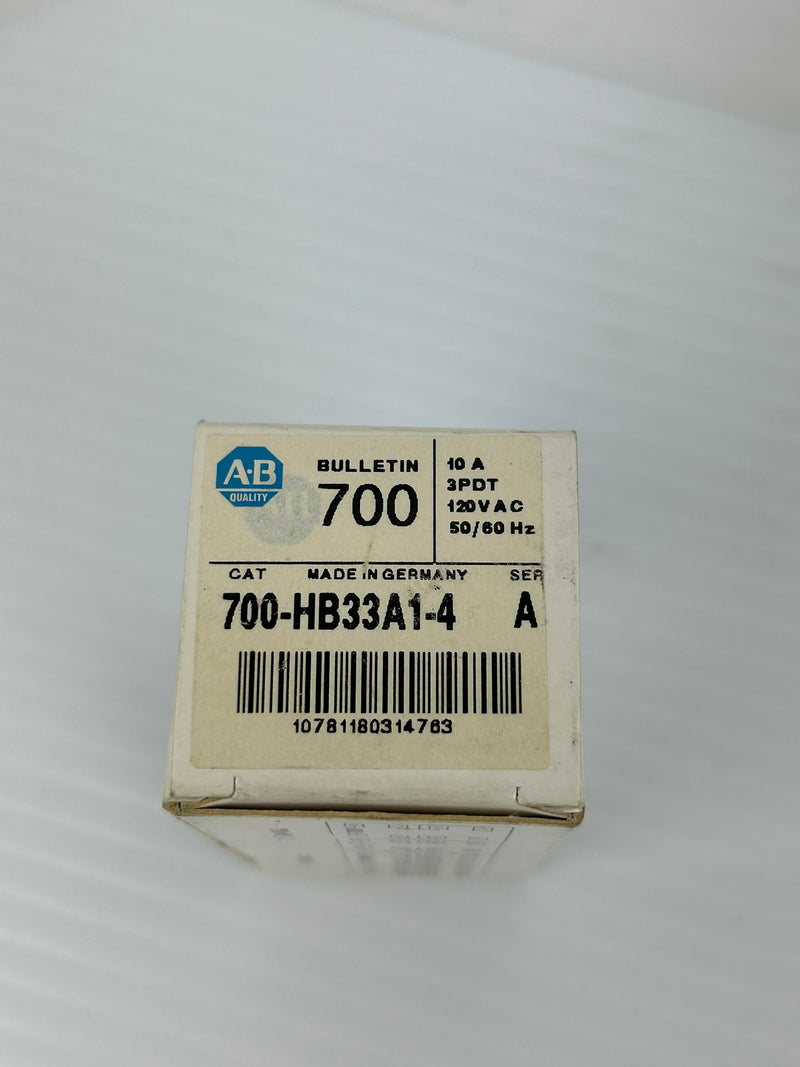 Allen-Bradley 700-HB33A1-4 Relay Series A 120VAC - Lot of 3