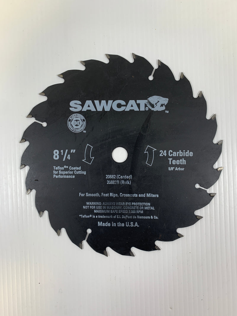 Sawcat Sawblade 8 1/4" 24 Carbide Teeth 20682