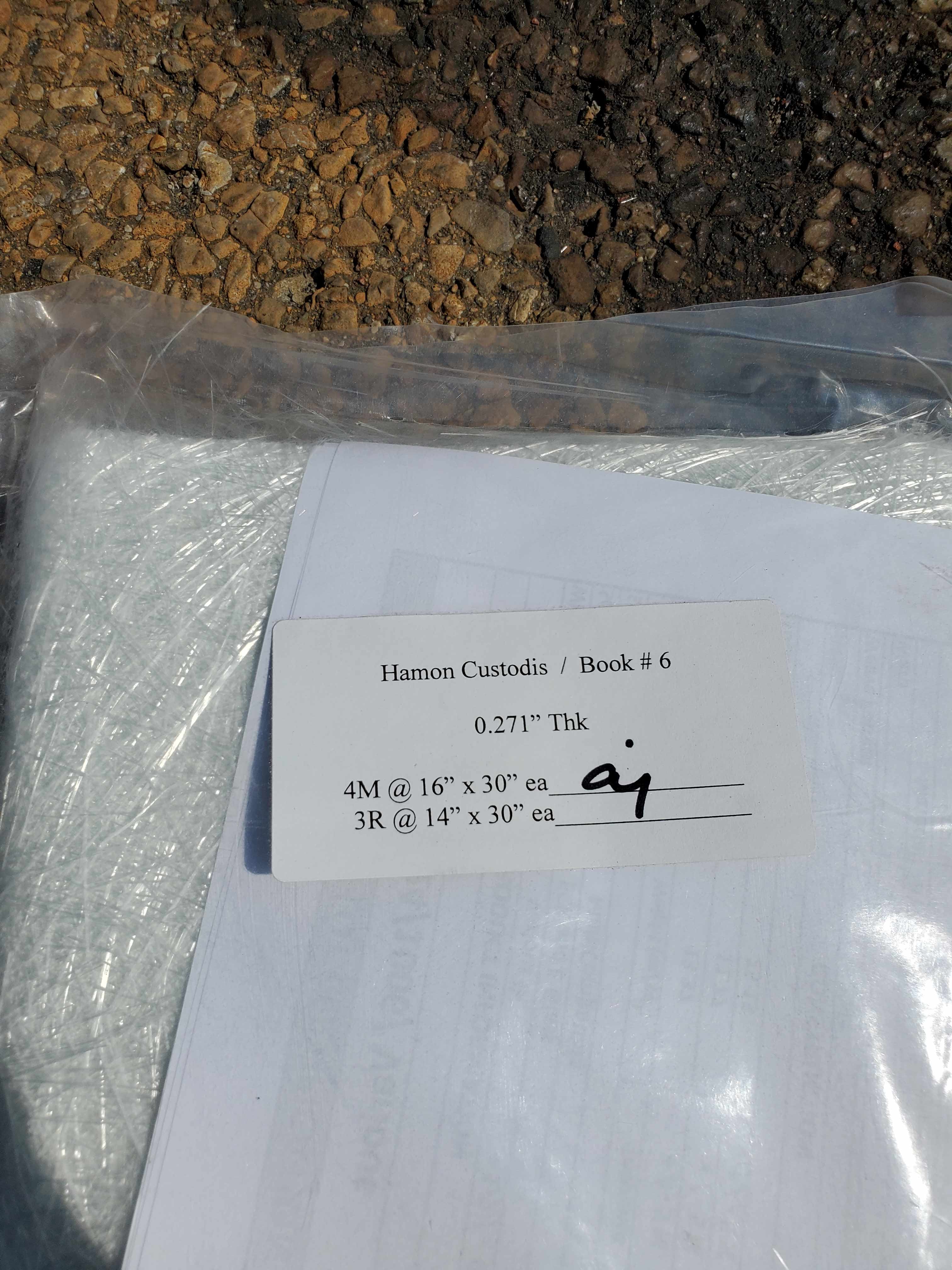 Book # 6 Fiberglass Insulation Blanket 0.271" Thick 4M @ 16" x 30"
