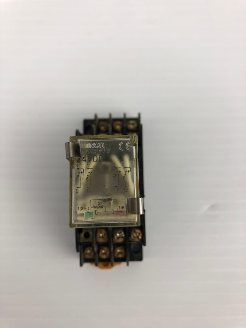 Omron MY4N-D2 Relay 24VDC With Base 2663YA 250V 5A