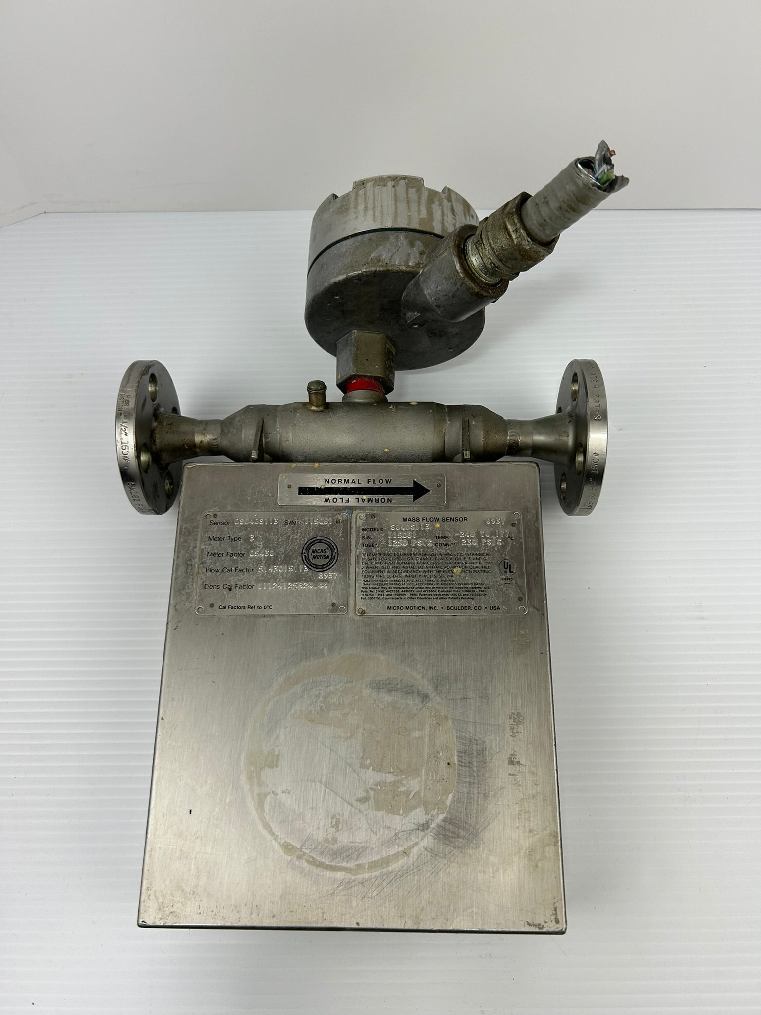 Micro Motion DS040S113 Mass Flow Sensor Meter Type 3 1250PSIG 500mA 15V