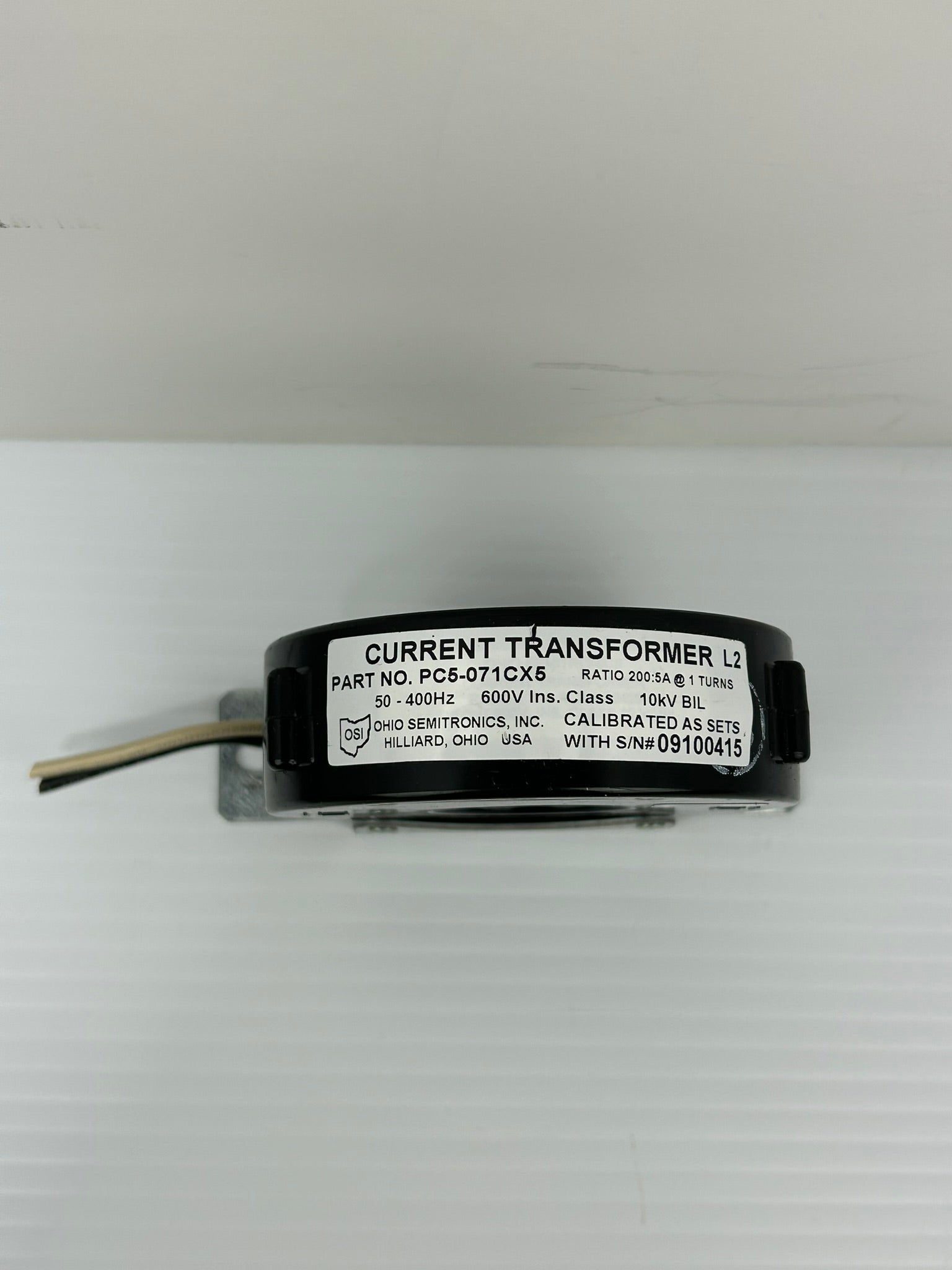 Ohio Semitronics PC5-071CX5 Current Transformer 50-400Hz 600V 10kV BIL
