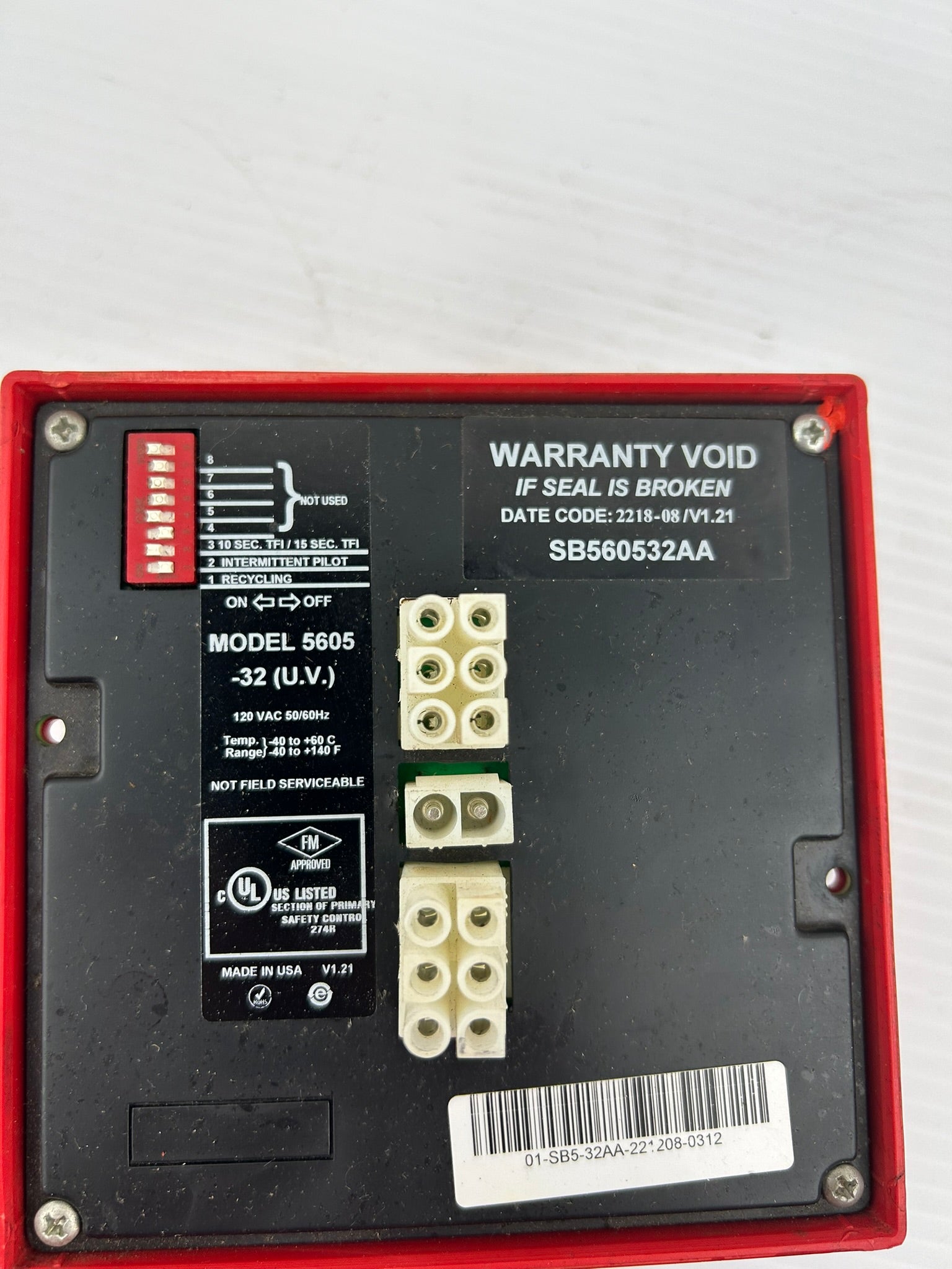 Fireye SB560532AA Flame Signal Rod SB Series Safety Control 5605 -32 (U.V.)