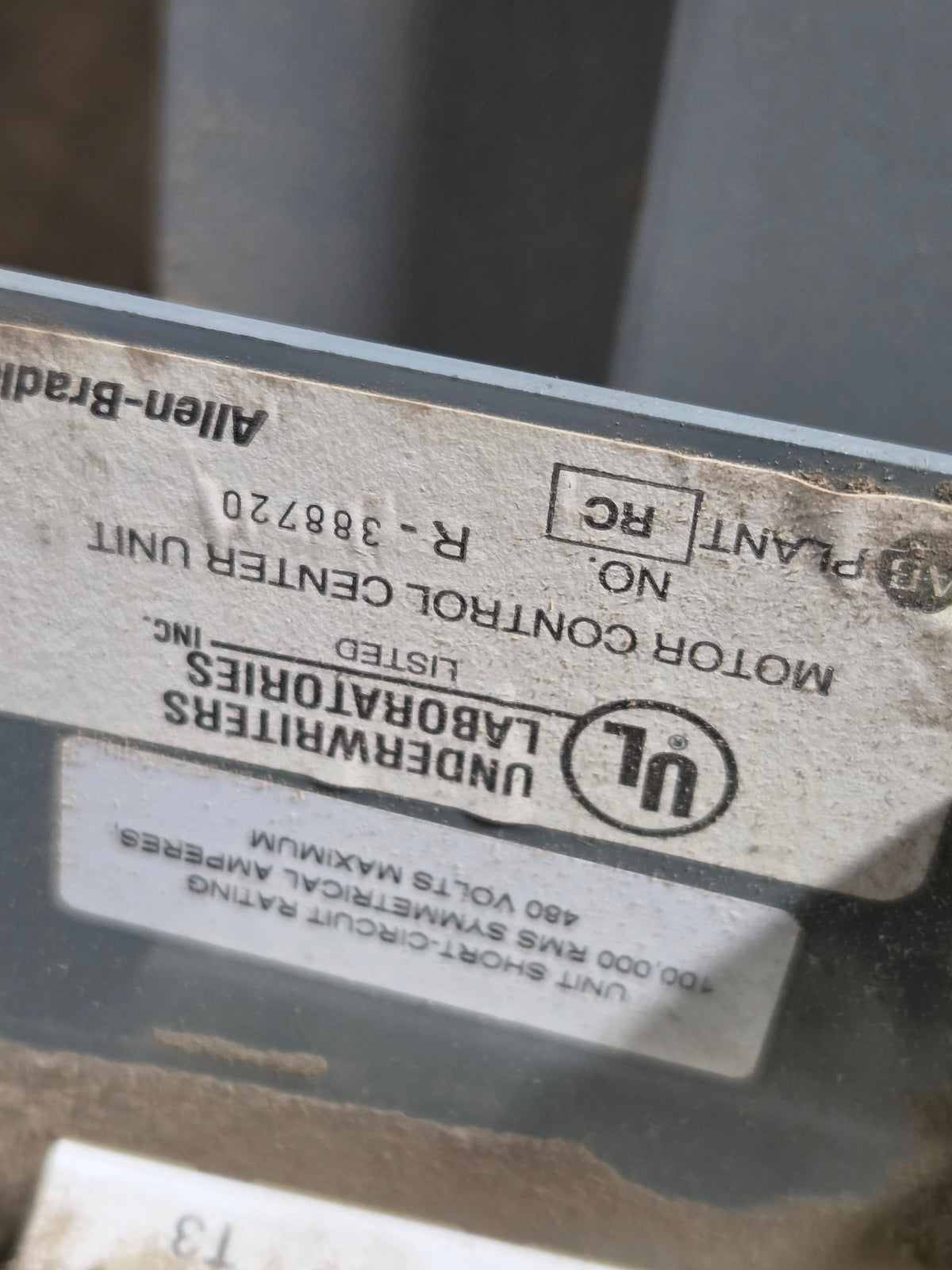 Allen-Bradley 2113B MCC Bucket Size 1 FVNR 3.0HP 3PH 480V 15A Breaker - No Door