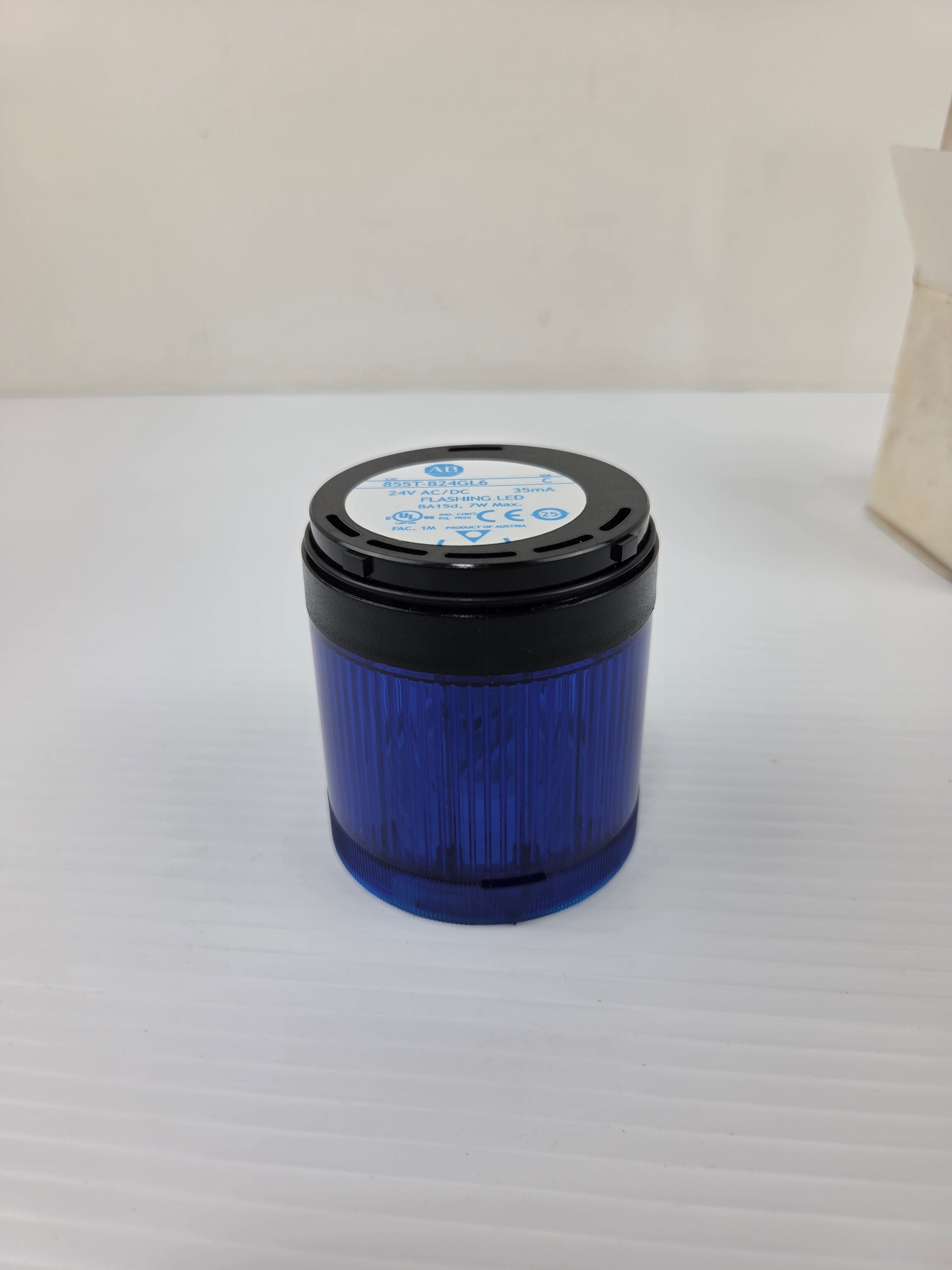Allen Bradley 855T-B24GL6 Flashing LED Stack Light Series C Blue 24V AC/DC 35mA