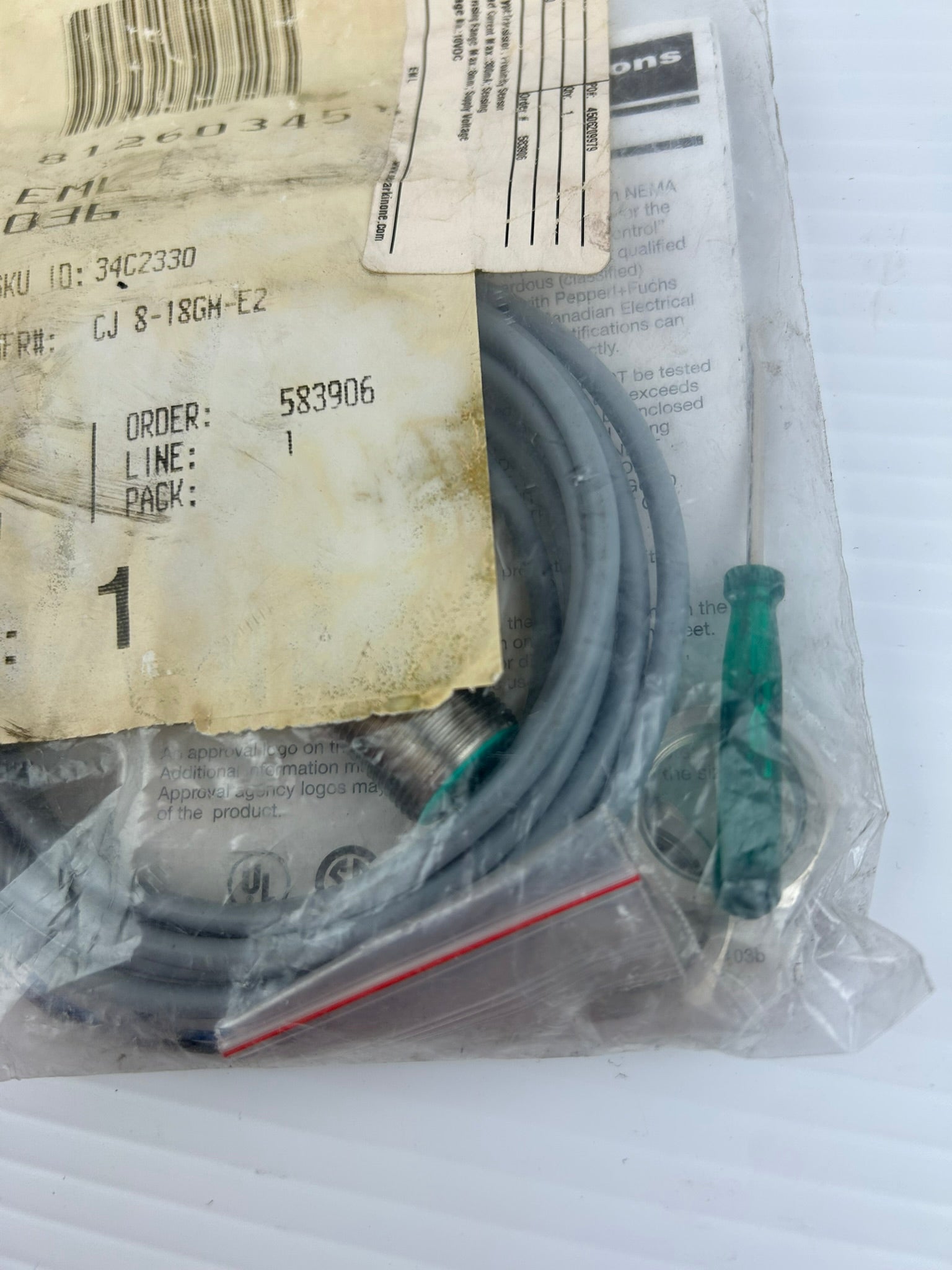 Pepperl+Fuchs CJ8-18GM-E2 Proximity Sensor