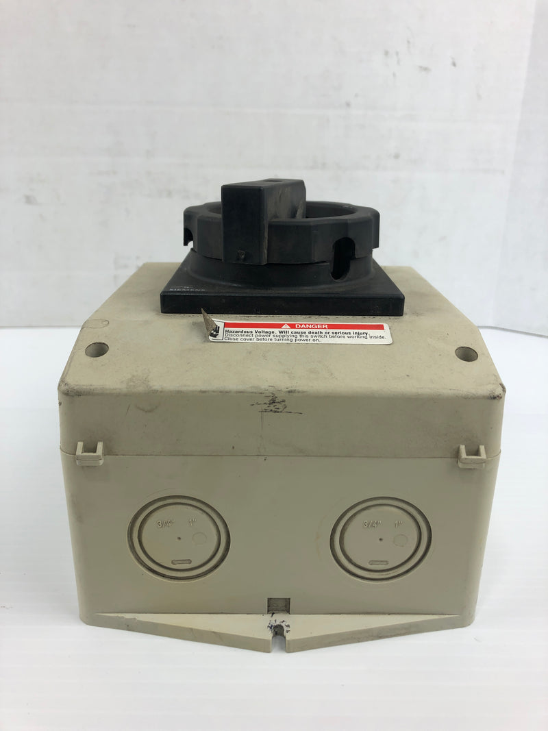 Siemens 3LD2565-1GP51 Disconnection Switch With Enclosure 3LD256 Type: 1,4X,12K