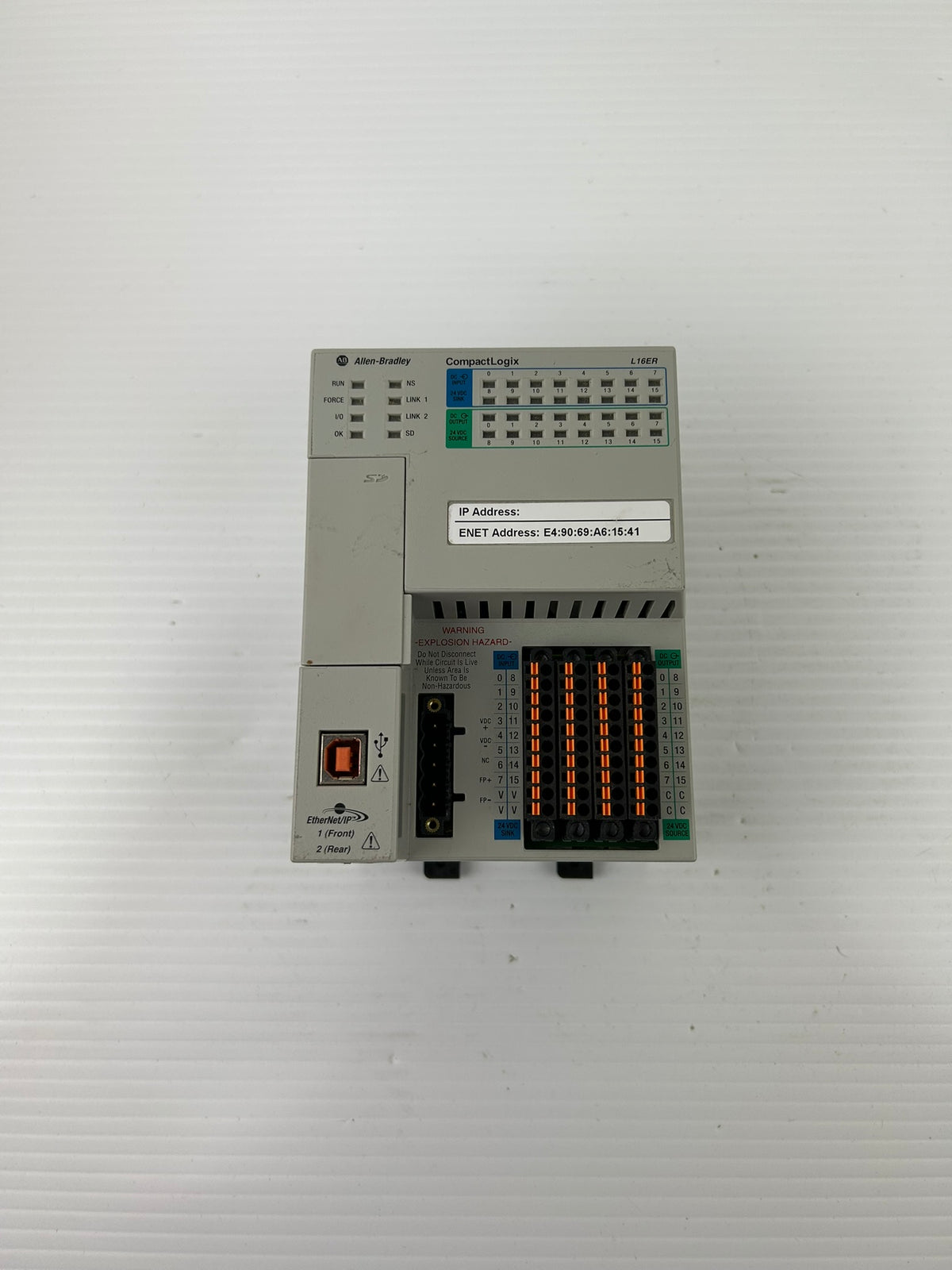 Allen-Bradley CompactLogix 1769-L16ER-BB1B Controller Series B