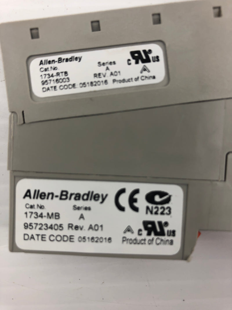 Allen-Bradley 1734-IE2C 2 Point Analog Input Module 1734-RTB 1734-MB