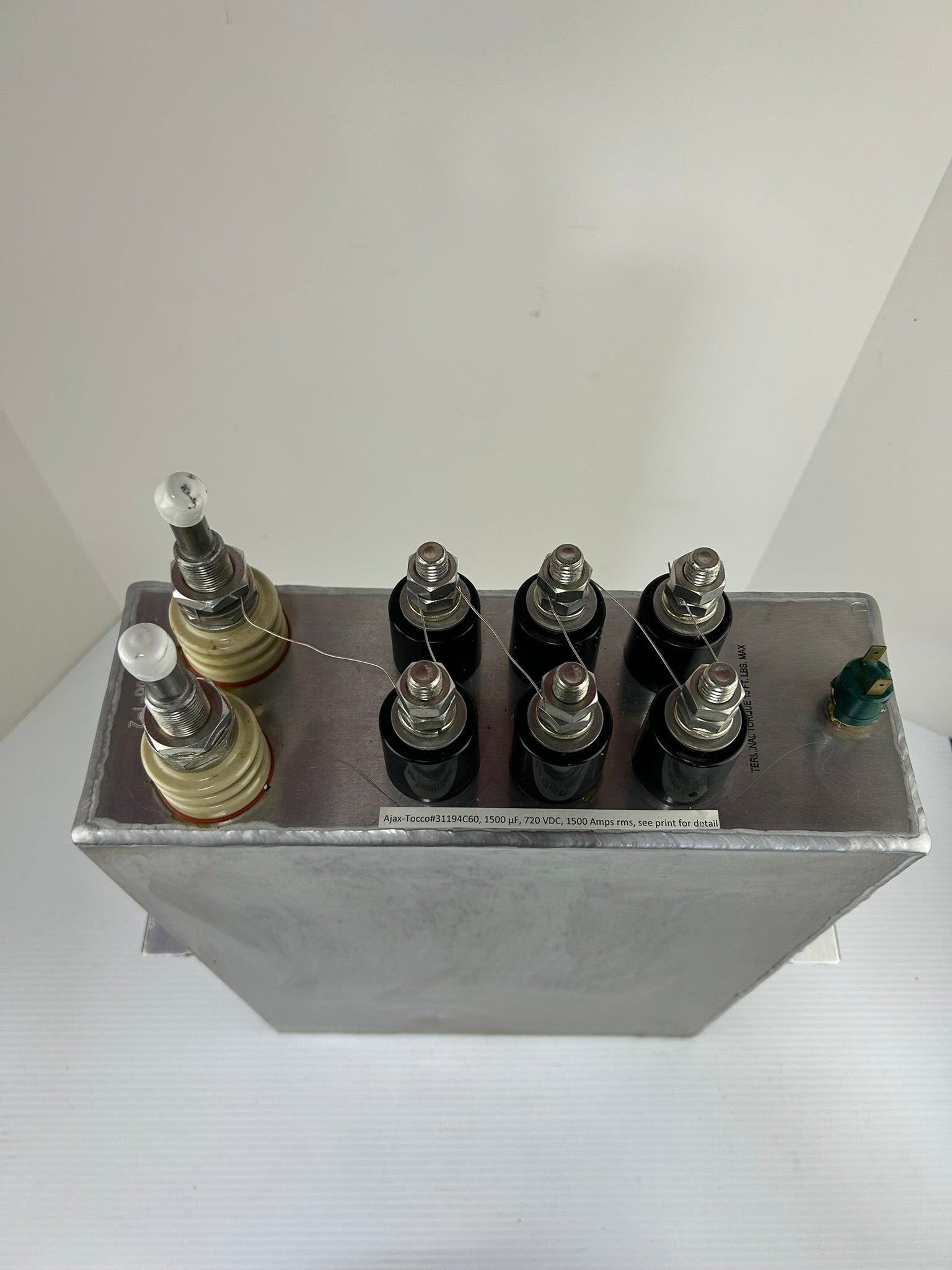 Ajax TOCCO 31194C60 1500uF 720VDC High Energy Capacitor Assembly
