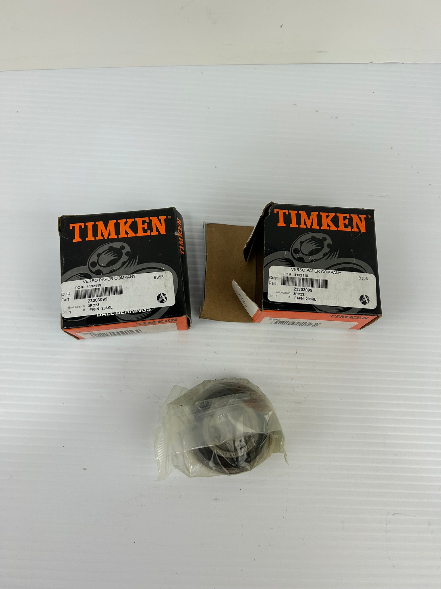 Timken 206KL Ball Bearing - Lot of 2