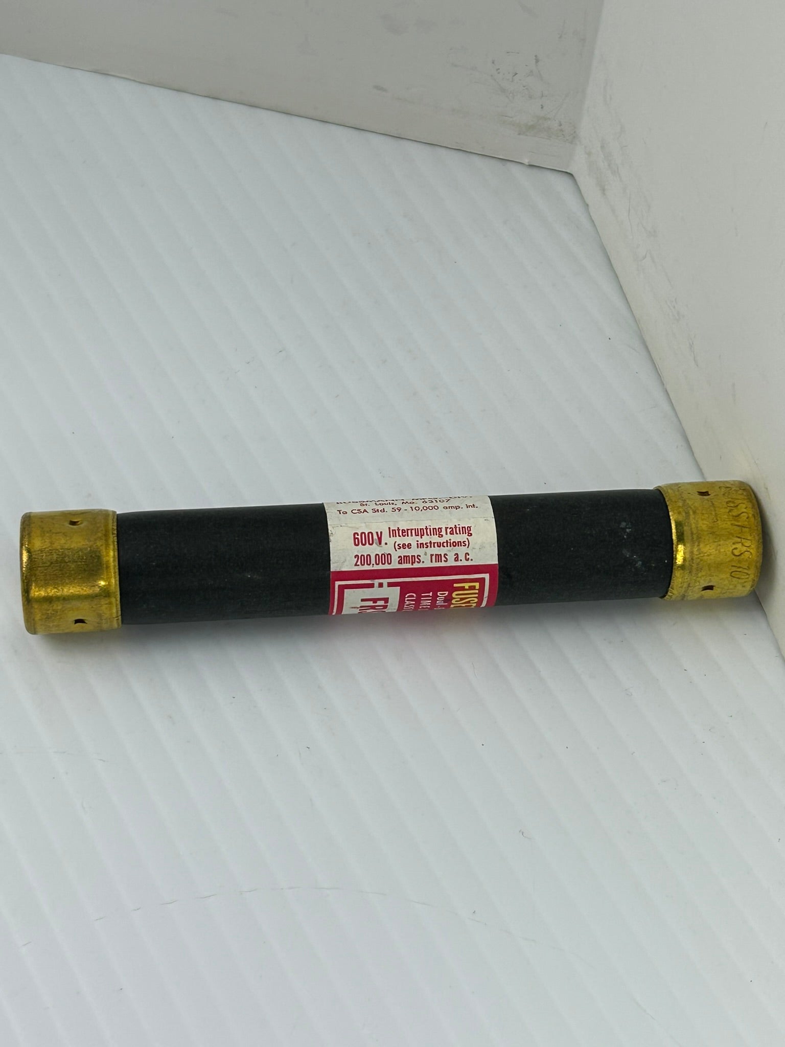 Bussmann FRS10 Fusetron Dual Element Time Delay Fuse 600V 10A -Lot of 4