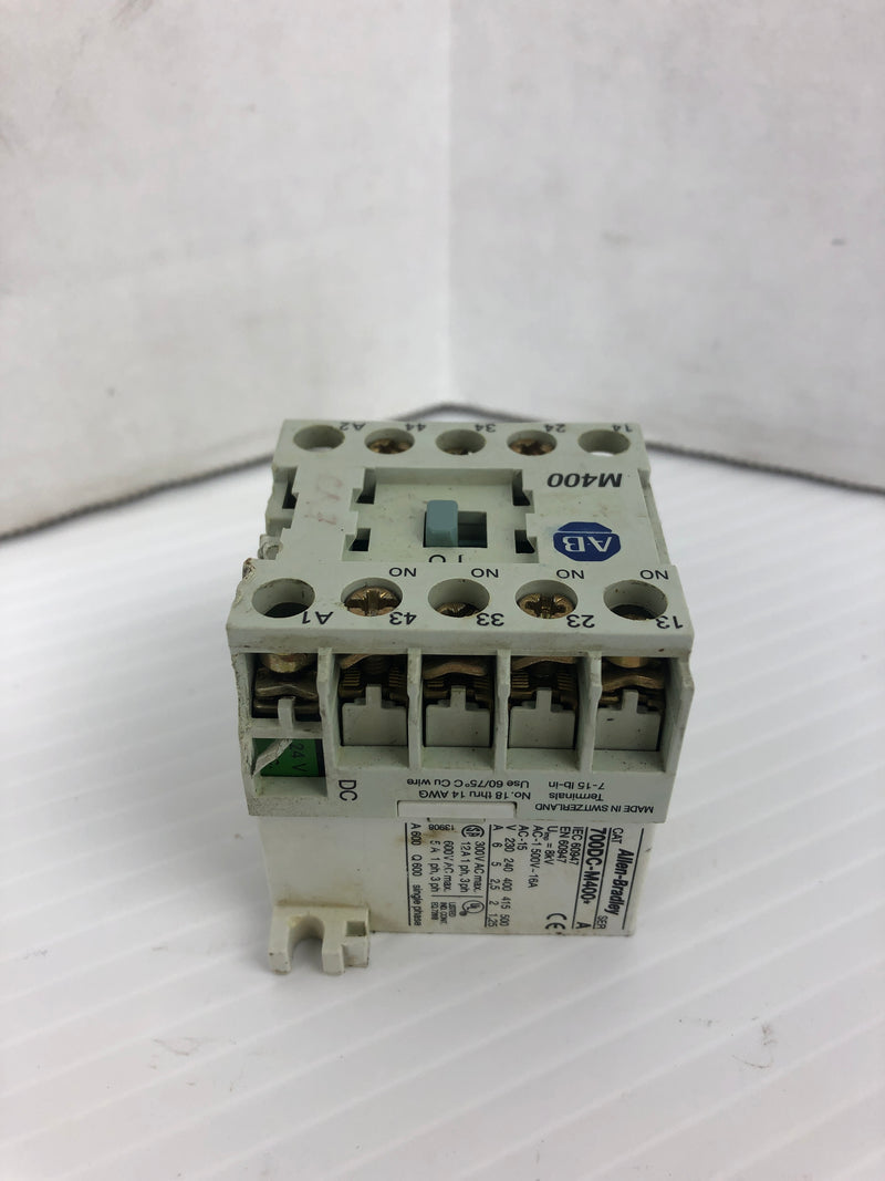 Allen-Bradley 700DC-M400* Control Relay Series A - Lot of 2