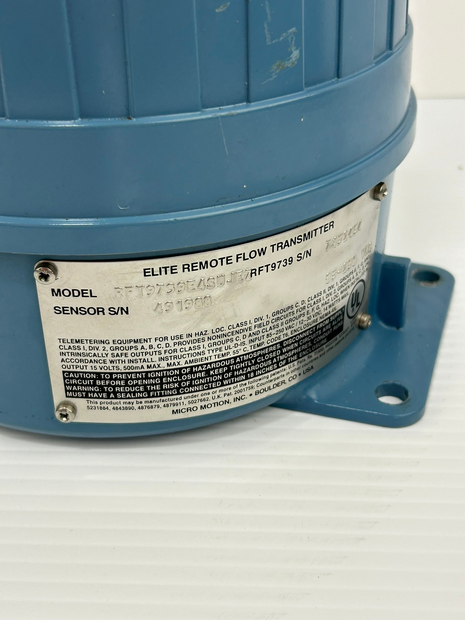 Micro Motion RFT9739E4SUJEZ Elite Remote Flow Transmitter RFT9739