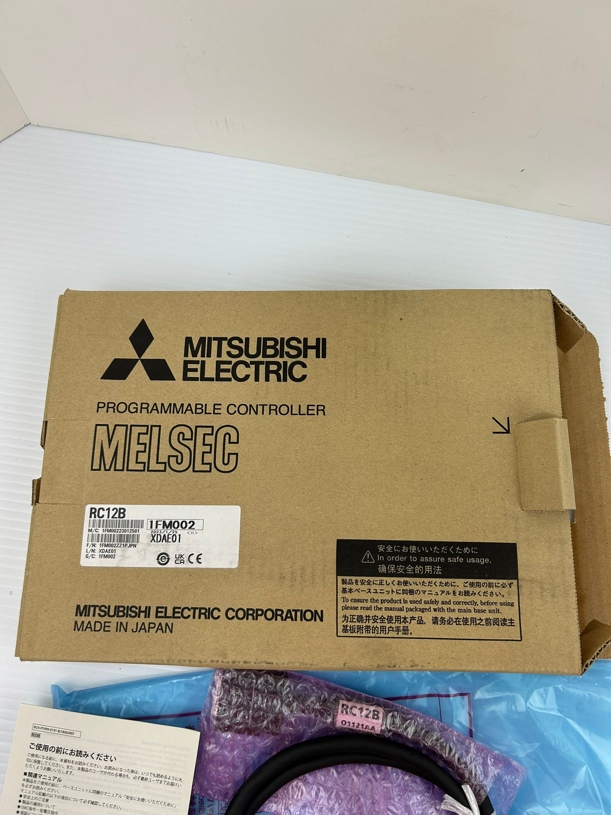 Mitsubishi RC12B MELSEC iQ-R Extension Rack PLC Programming Cable USB Interface