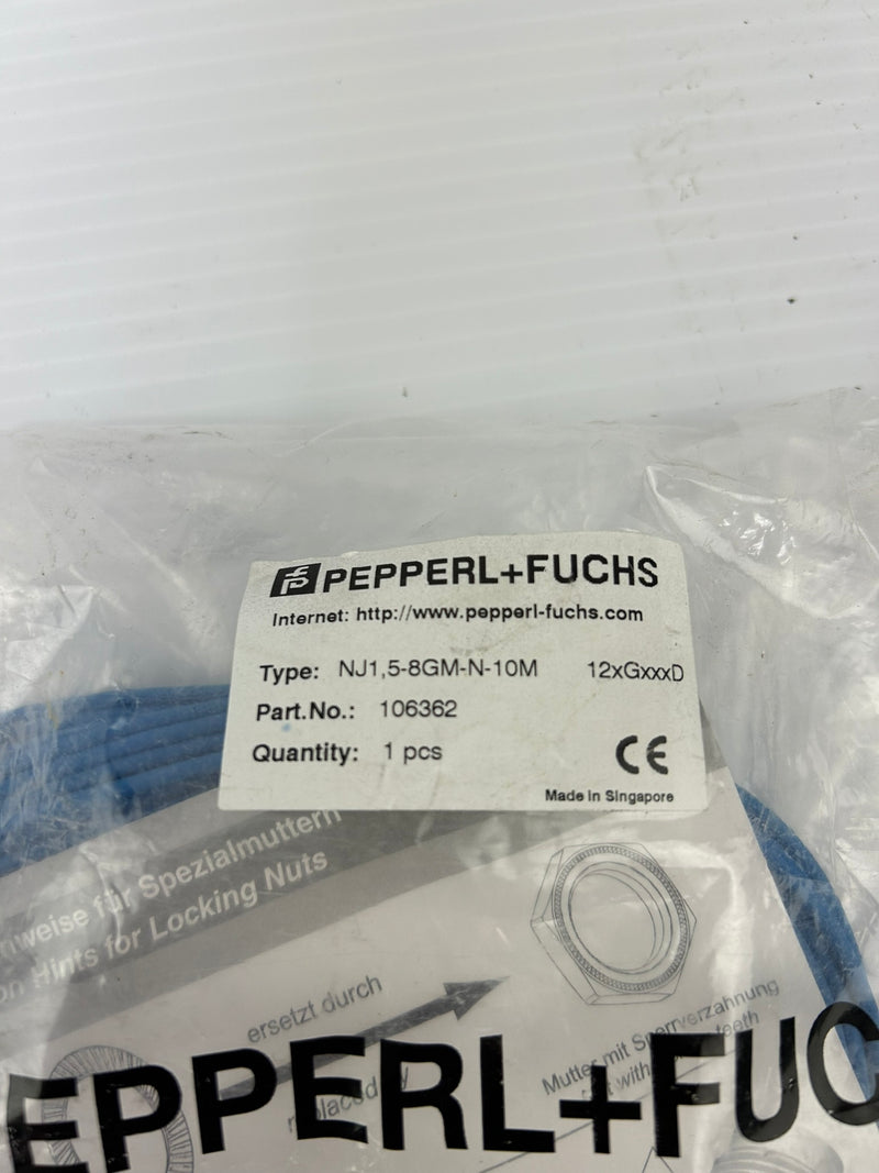 Pepperl+Fuchs 106362 Inductive Sensor NJ1.5-8GM-N-10M