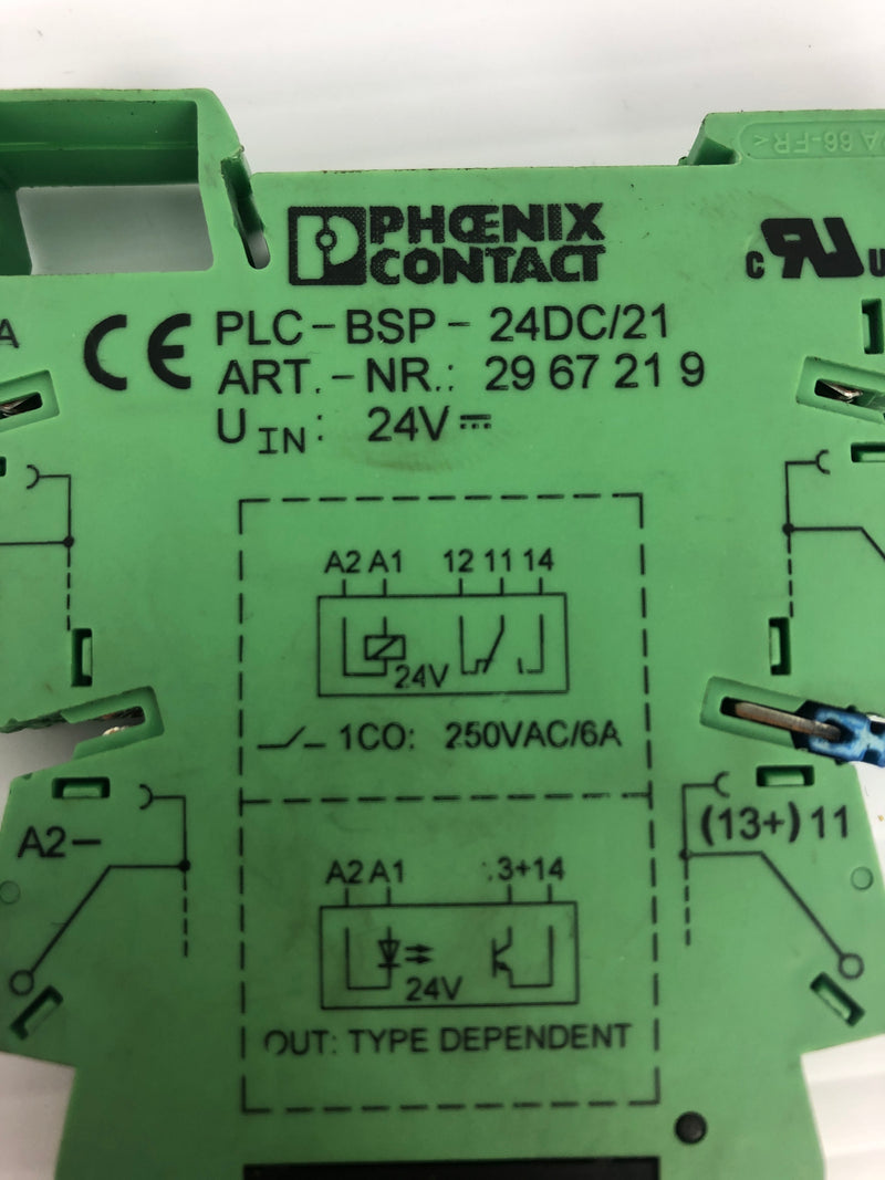 Phoenix Contact PLC-BSP-24DC/21 Relay 24V 2967219 with 2966595