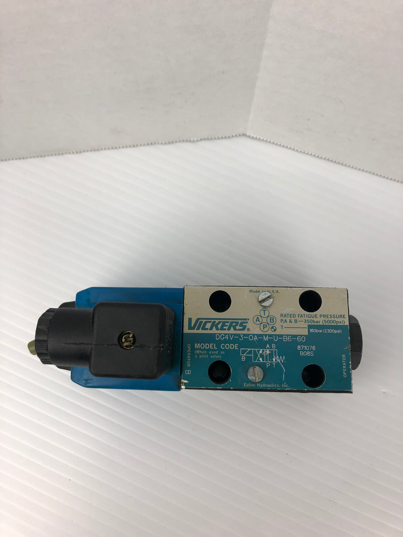 Vickers DG4V-3-0A-M-U-B6-60 Solenoid Valve With Directional Control Coil 507833