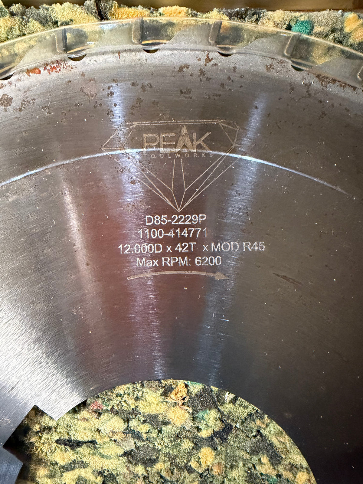 Peak Toolworks D85-2229P 12" 42T Industrial Circular Saw Blade MOD R45 w/ Case