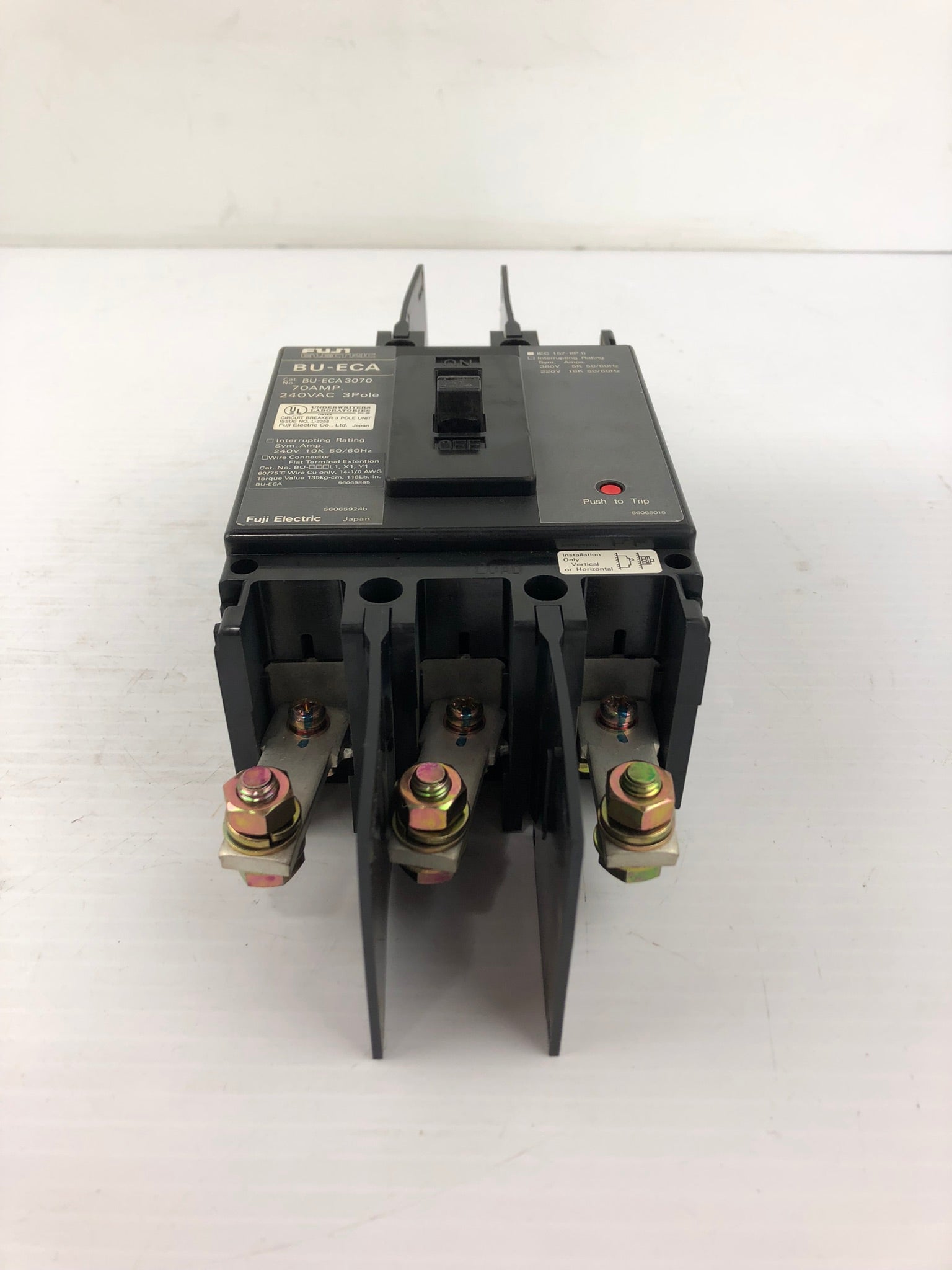 Fuji Electric BU-ECA3070 Circuit Breaker 70Amp 240V-AC 3 Pole
