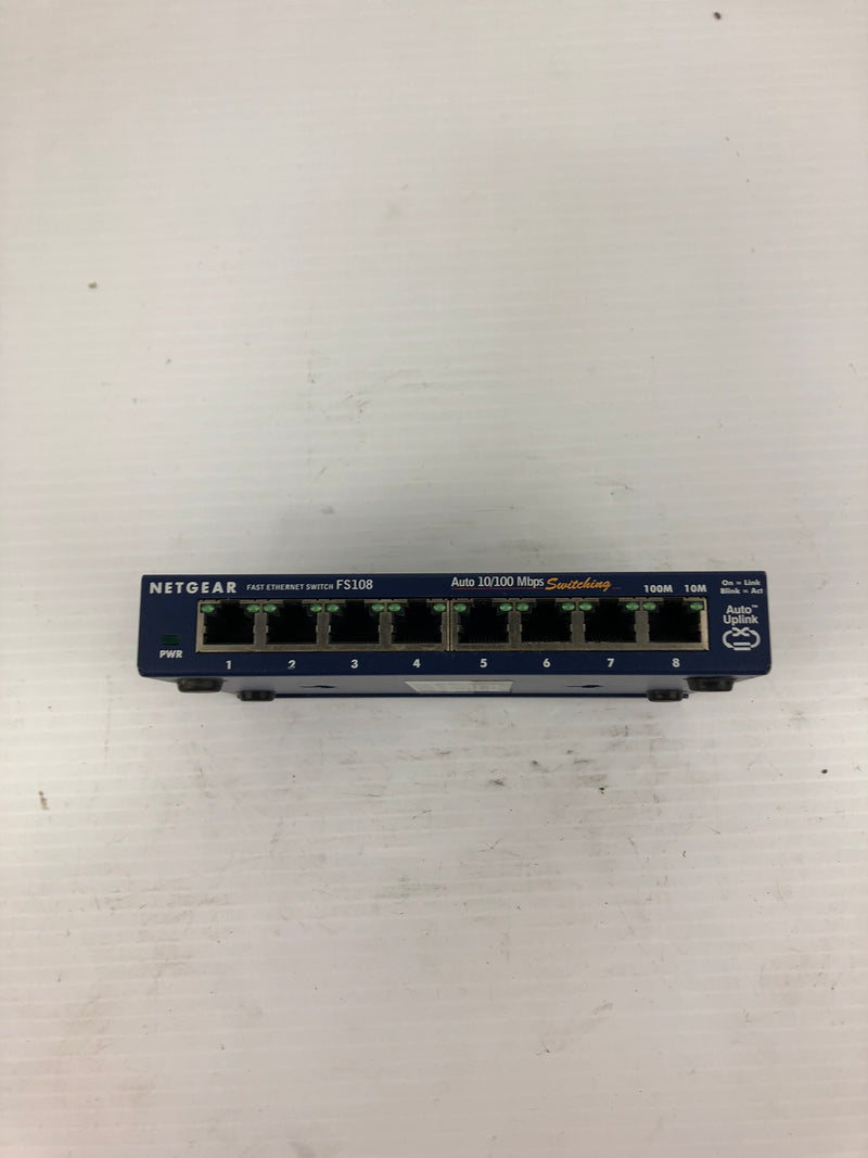 Netgear FS108 Pro Safe 8 Port 10/100 Ethernet Network Switch V2