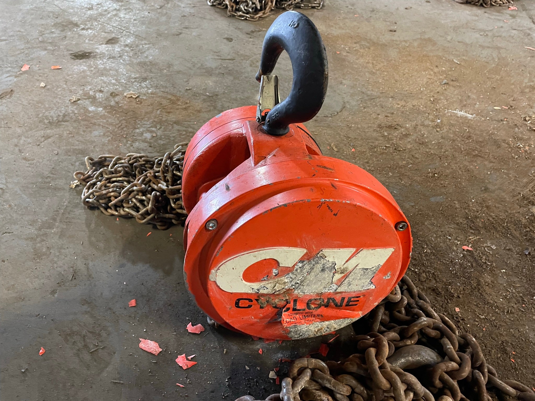 CM Cyclone 2 Ton Manual Chain Fall Hoist with Load Limiter S5836TB