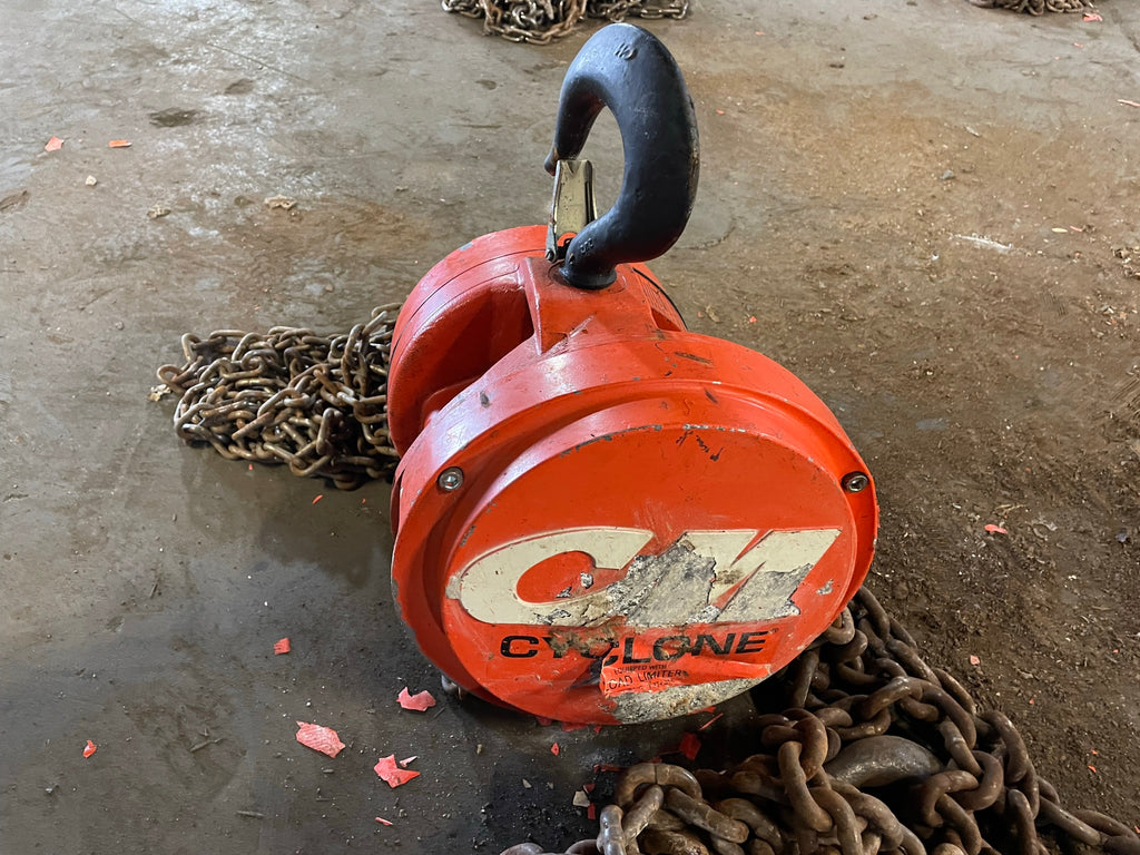 CM Cyclone 2 Ton Manual Chain Fall Hoist with Load Limiter S5836TB