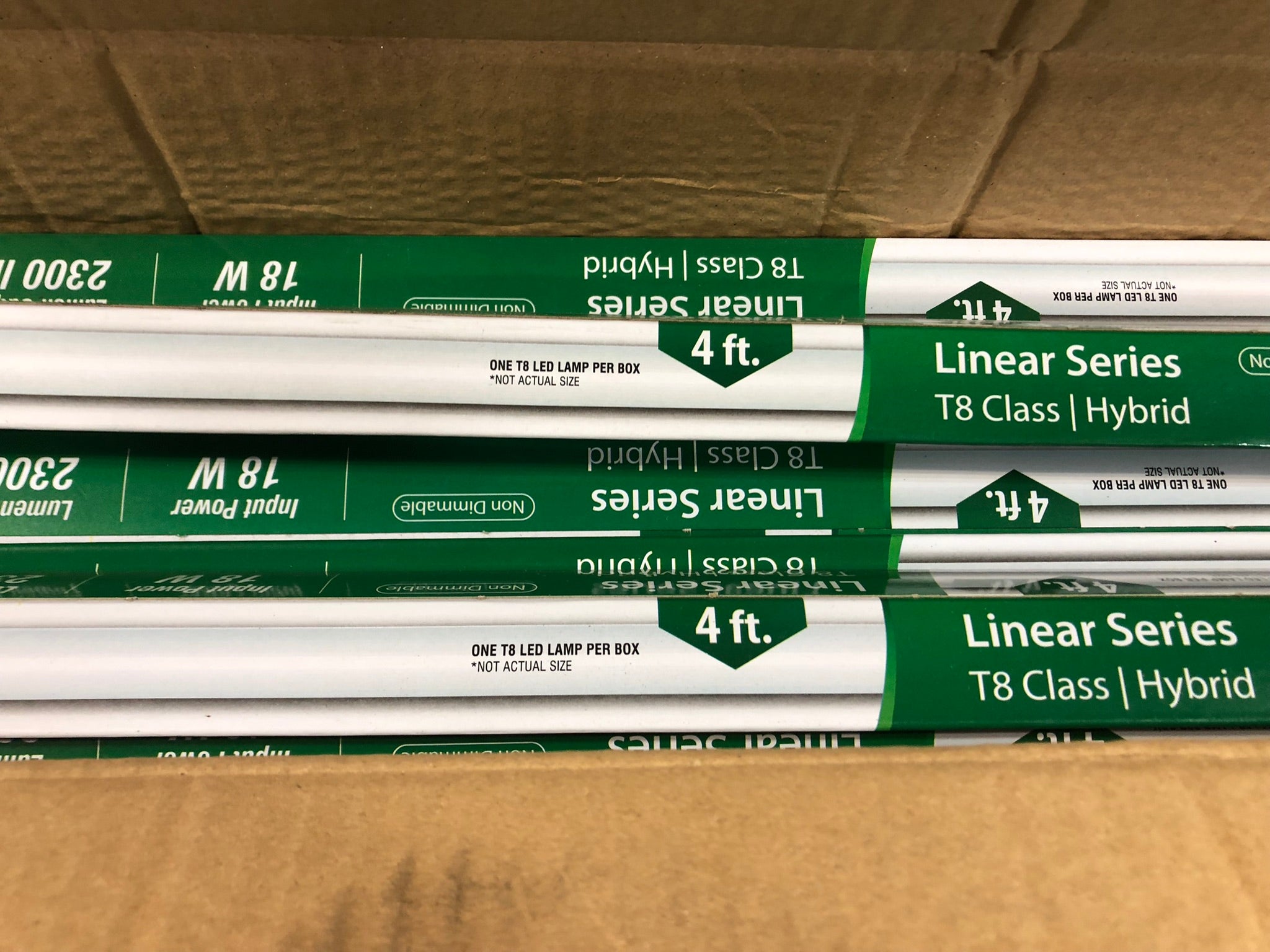 Euri Lighting ET8-3140H-18 LED Hybrid Tube 18W T8 4000K Light Bulb - Box of 18