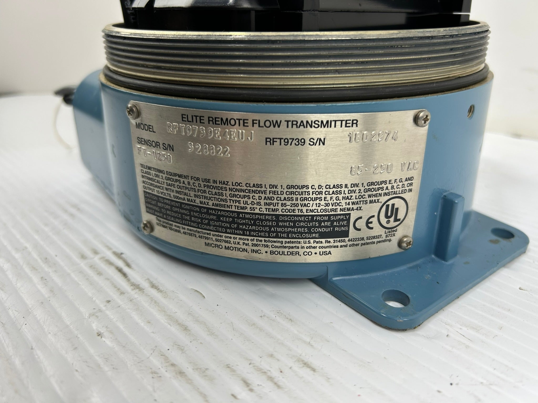 Micro Motion RFT9739E4EUJ Elite Remote Flow Transmitter 500mA 15W