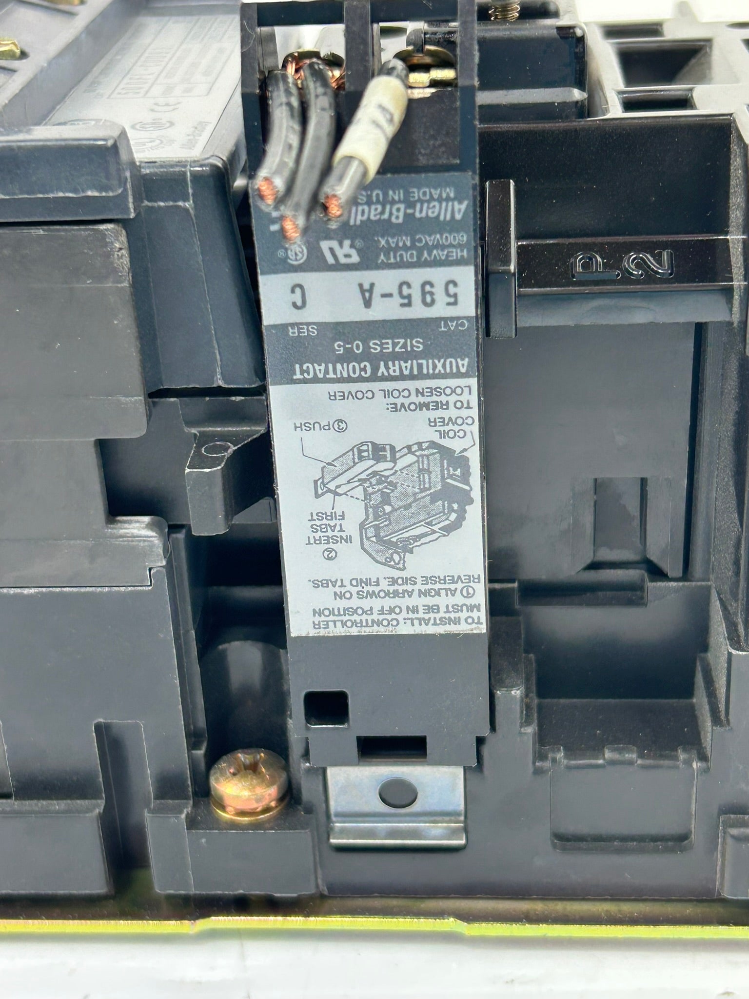 Allen Bradley 500FL-C0D93 Motor Starter Series B with 595-A