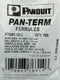 Panduit FTD81-12-C Pan-Term Grey Covered Ferrules - 5 Bags of 100 (500 Total)