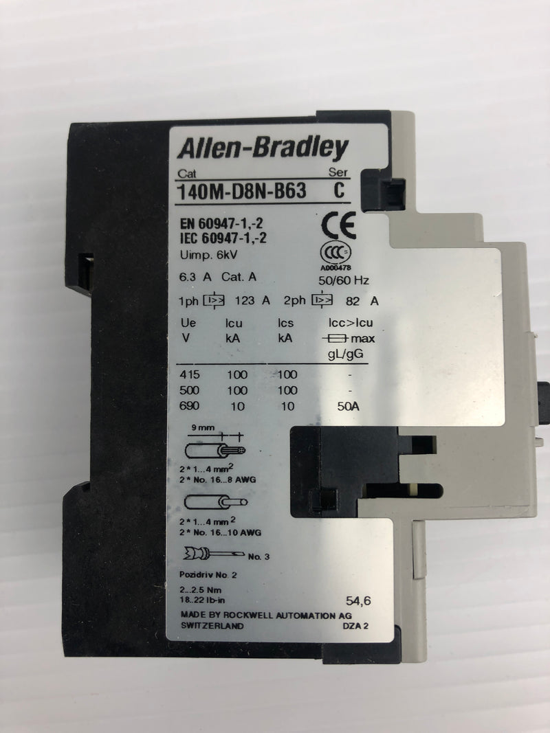 Allen Bradley 140M-D8N-B63 Motor Circuit Protector Series C