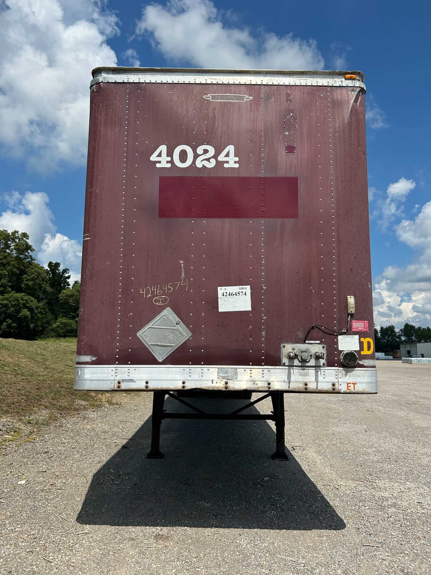 2004 Trailmobile 53' Dry Van Semi Trailer Air Ride Swing Doors 2MN01JAH541001015