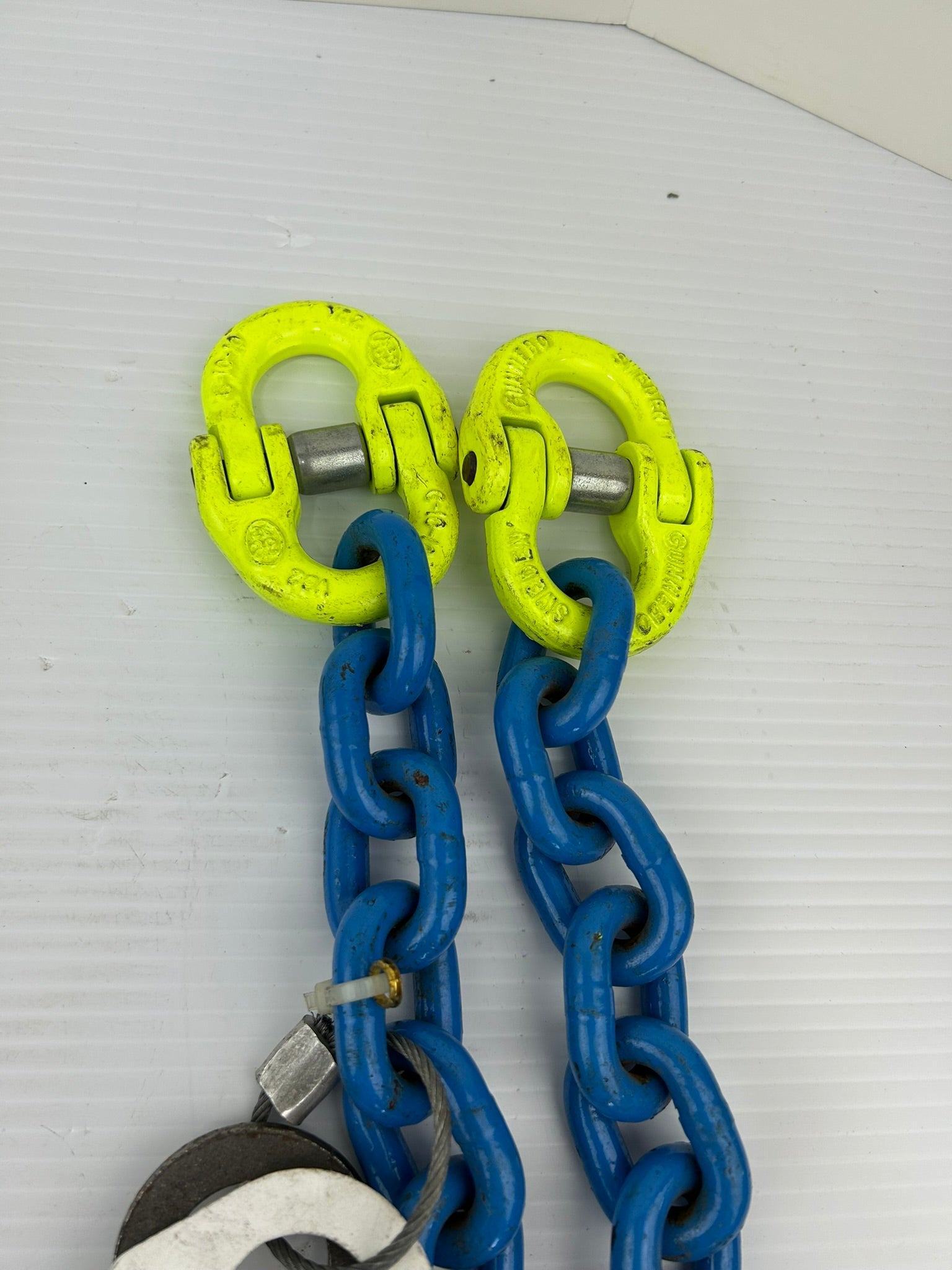 3/8" Grade 100 Alloy Chain Sling 11,300 LB WLL Single Leg Locking Hooks Lot of 3