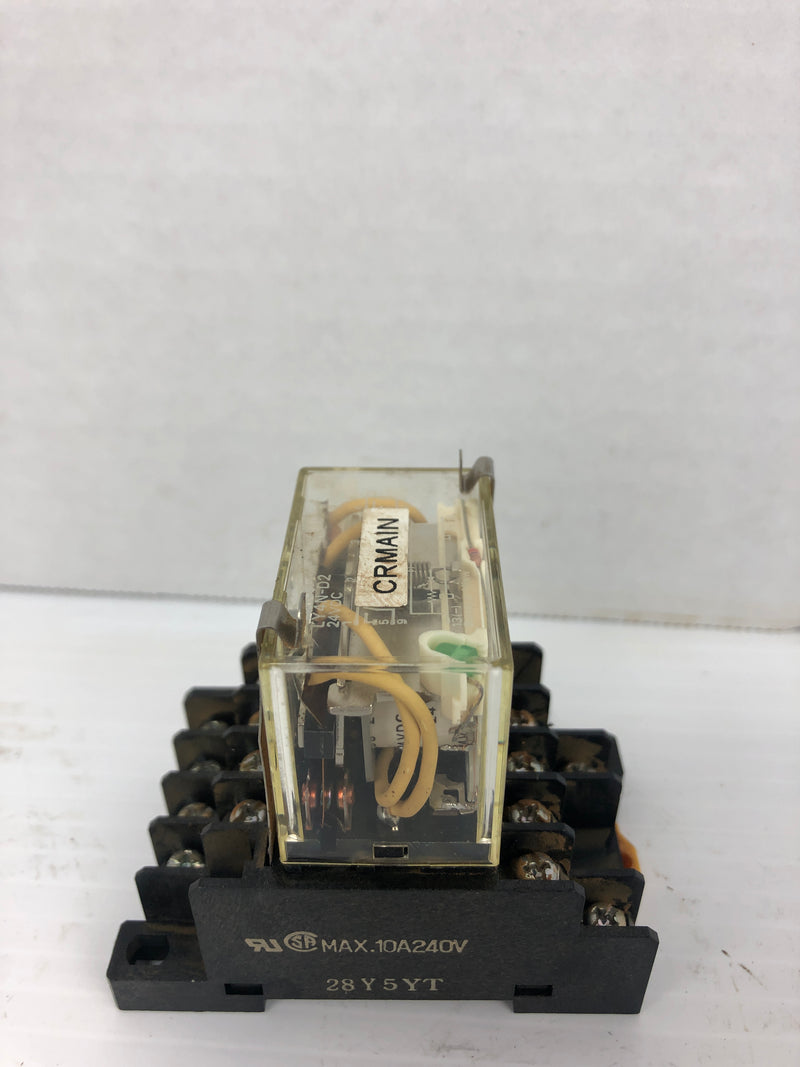 Omron LY4N-D2 Relay with Base 28Y5YT 240V 10A