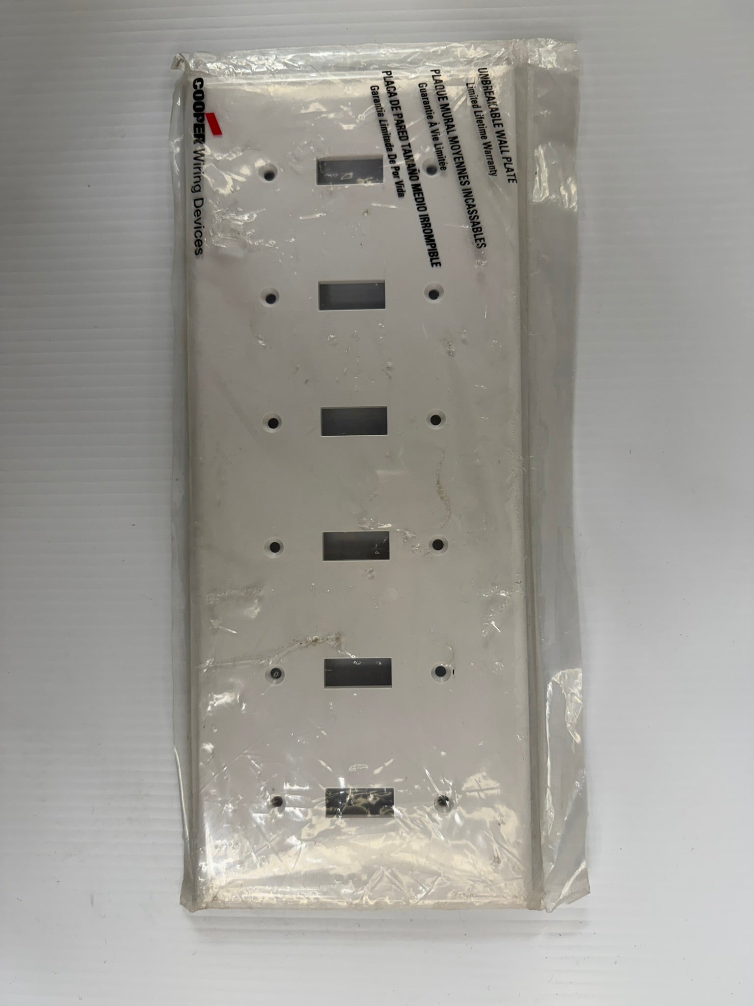 Cooper Wiring 6-Gang Toggle Switch Plate 2156W White
