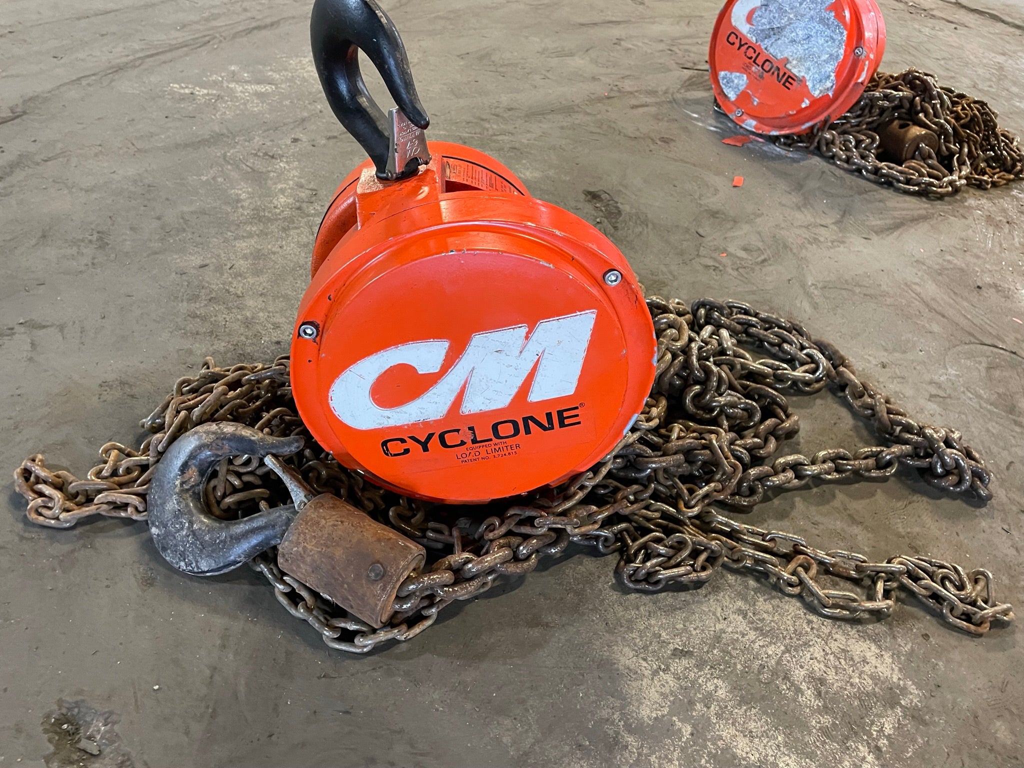 CM Cyclone S5854TB 2 Ton Manual Chain Fall Hoist with Load Limiter