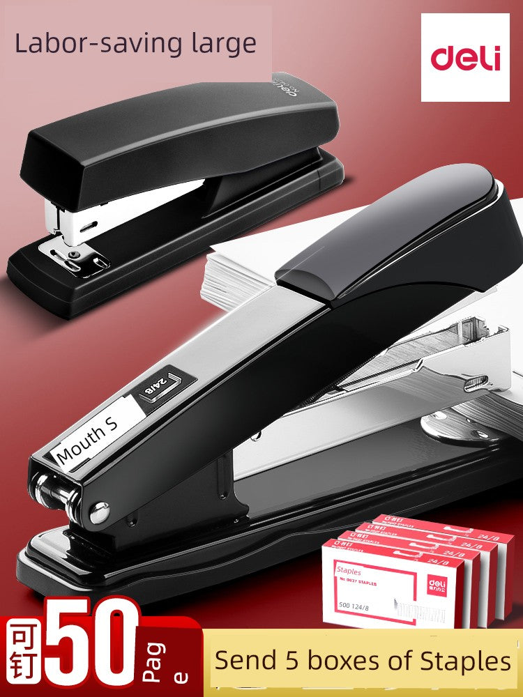 Deli Stapler Large Thicker Stapler Book Stapler Binding Supplies Small Staple