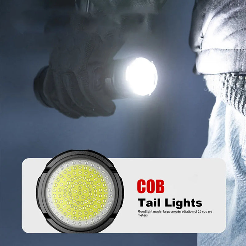 1000W LED Flashlight USB C Rechargeable Flash Light 990000000LM High Power Flashlights Zoom Tactical Lantern Long Shot COB Torch