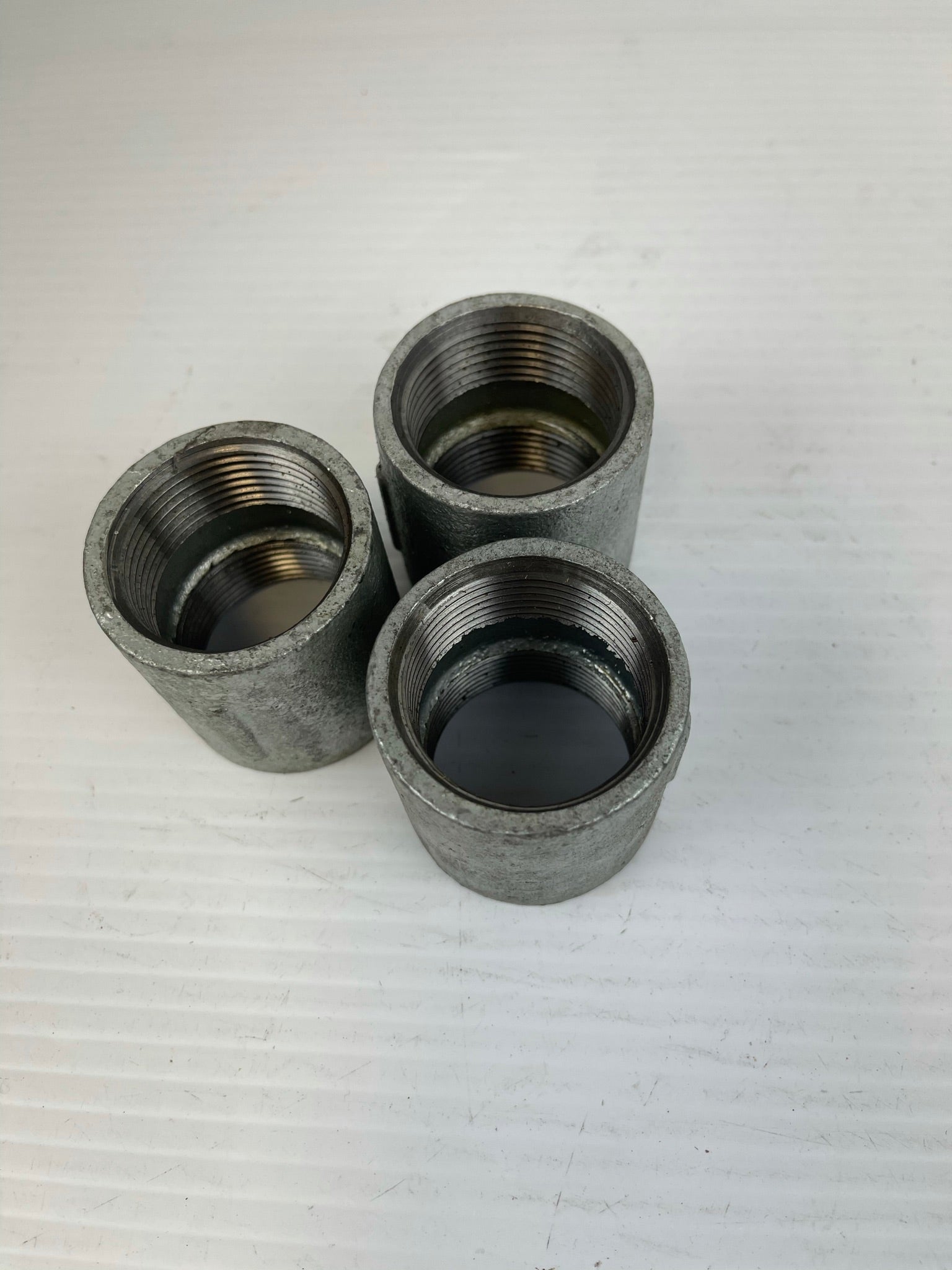 Threaded Steel Pipe Fitting Connector marked 1-1/4 Lot of 3