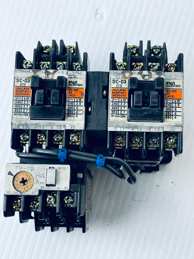 Fuji Electric Contactor and Overload Relay Assembly SC-03 TR-ON