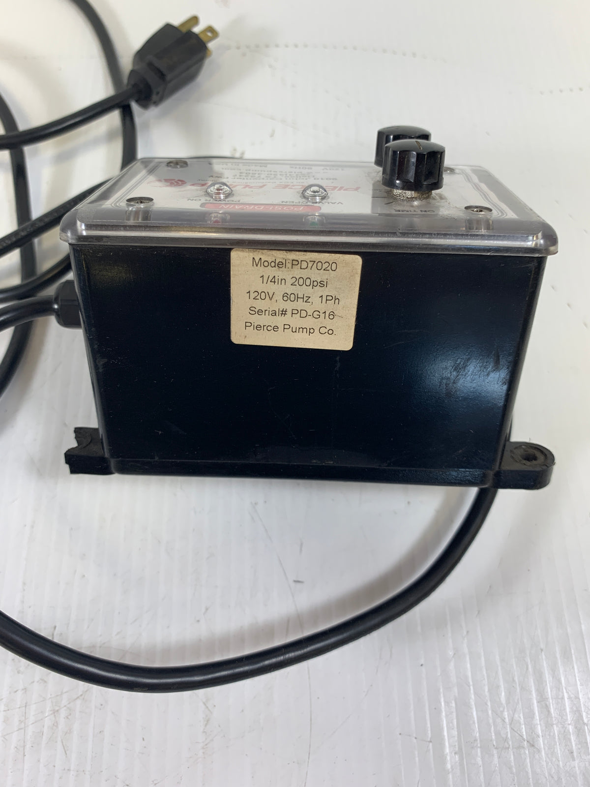 Pierce Pump Posi-Drain Air Compressor Drain Valve Timer PD7020