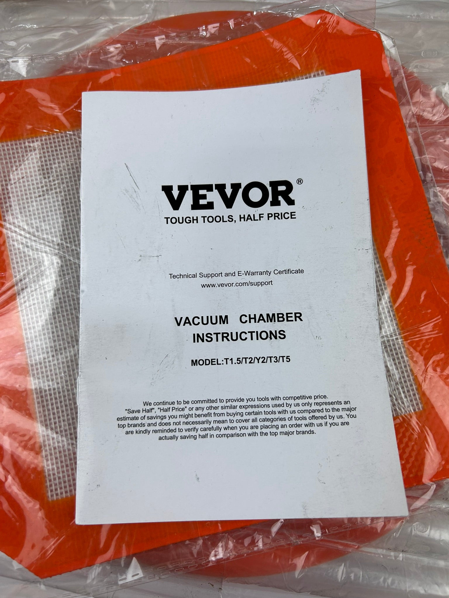 Vevor T3 Vacuum Chamber Tempered Glass 3 Gallon