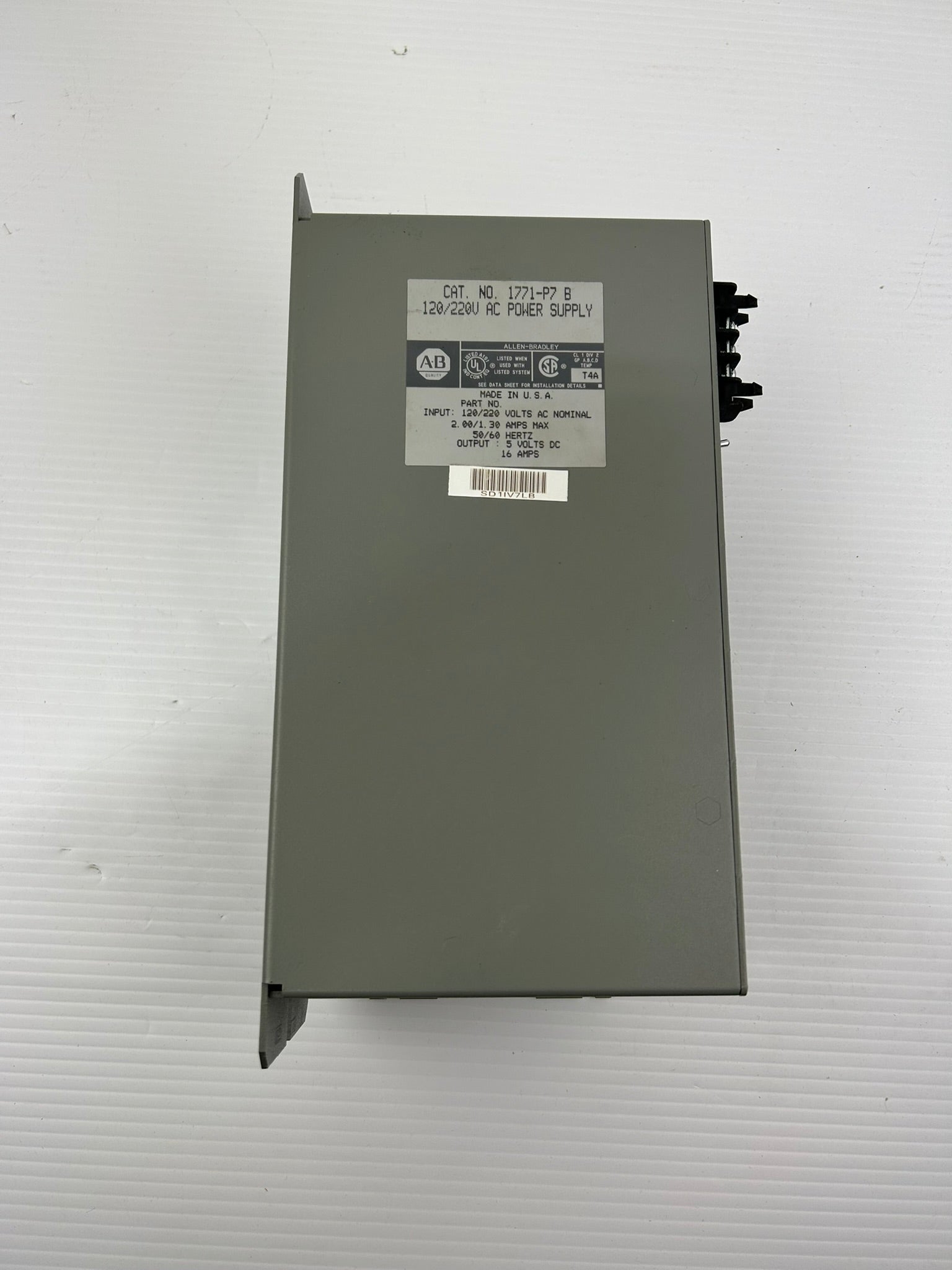 Allen Bradley 1771-P7 AC Power Supply Series B 120/220V