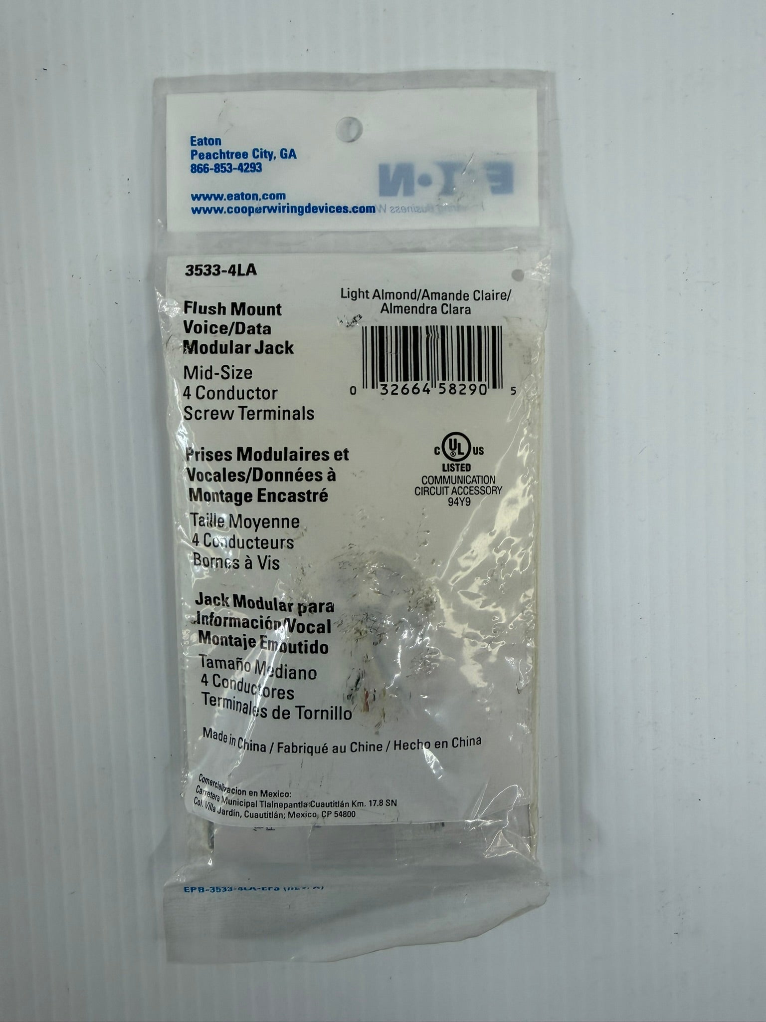 Eaton Flush Mount Voice/Data Modular Jack 3533-4LA Lot of 9