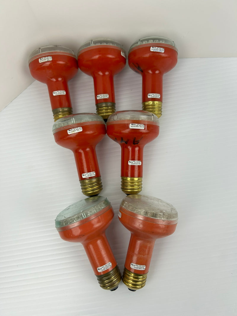 Ledtronics BSD-1293-003AW Orange LED Bulb 120VAC 605nm - Lot of 7