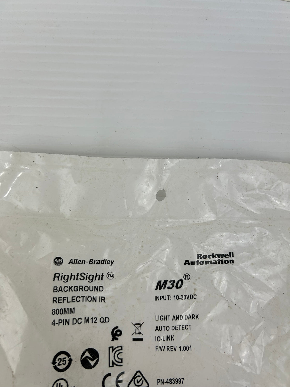 Allen Bradley 42AF-N1MAC1-D4 RightSight M30 Photoelectric Sensor 800mm 4-Pin M12