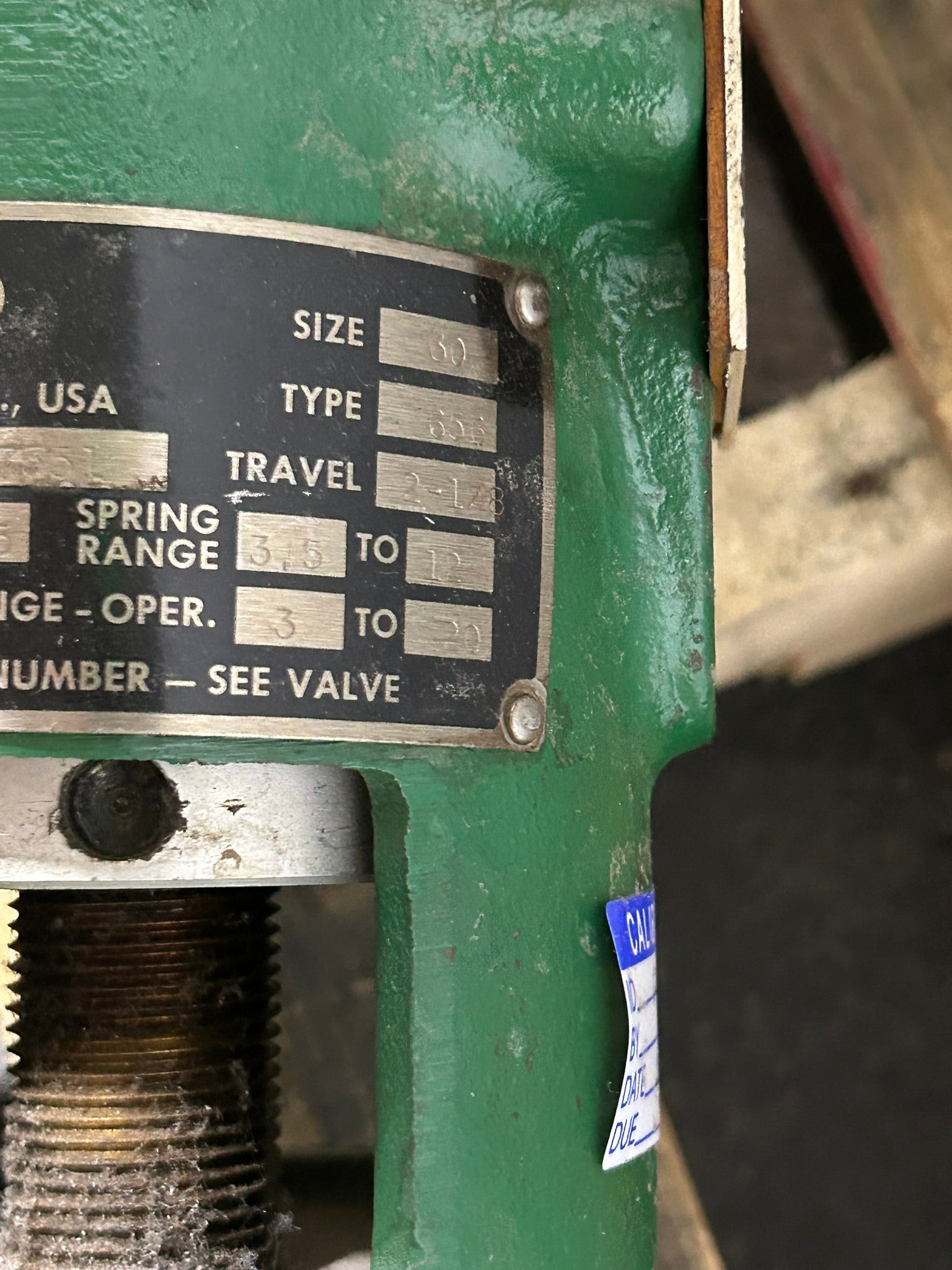 Fisher Controls Gate Valve Size 30 Type 656 Travel 2-1/8 125 PSIG 5867351